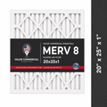 Valor Commercial Essentials MERV 8 pleated air filter, 20 x 25 x 1